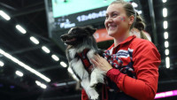 agility S Stribrna medailistka Kjersti Jorgensen se seltii Agi z Norska